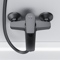 Смеситель для ванны с душем AM.PM Gem F90A10022 черный Смеситель для ванны с душем AM.PM Gem F90A10022 черный
