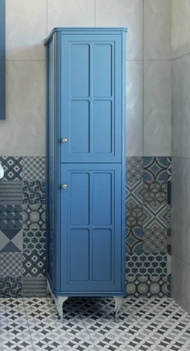 Шкаф пенал для ванной Caprigo Borgo 40 R бриллиантово-синий