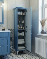 Шкаф пенал для ванной Caprigo Borgo 40 R бриллиантово-синий