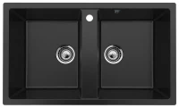 Мойка кухонная Ulgran U-708 308 черная + дозатор U-02 ультра-черный Мойка кухонная Ulgran U-708 308 черная + дозатор U-02 ультра-черный