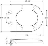 Унитаз-компакт напольный Cezares Stylus CZR-152-CPR безободковый, крышка CZR-6045-SC с микролифтом