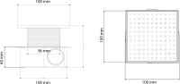 Душевой трап Boheme Smart Design 10x10 см, хром