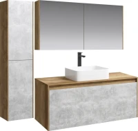 Мебель для ванной комнаты Aqwella 5 stars Mobi 120 дуб балтийский, бетон светлый