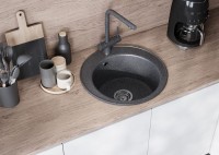Мойка кухонная AQUATON Шелли 50, графит