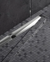 Душевой трап (лоток) Timo Drain Systems DS230210/00 1000 двусторонняя панель plate под плитку, хром