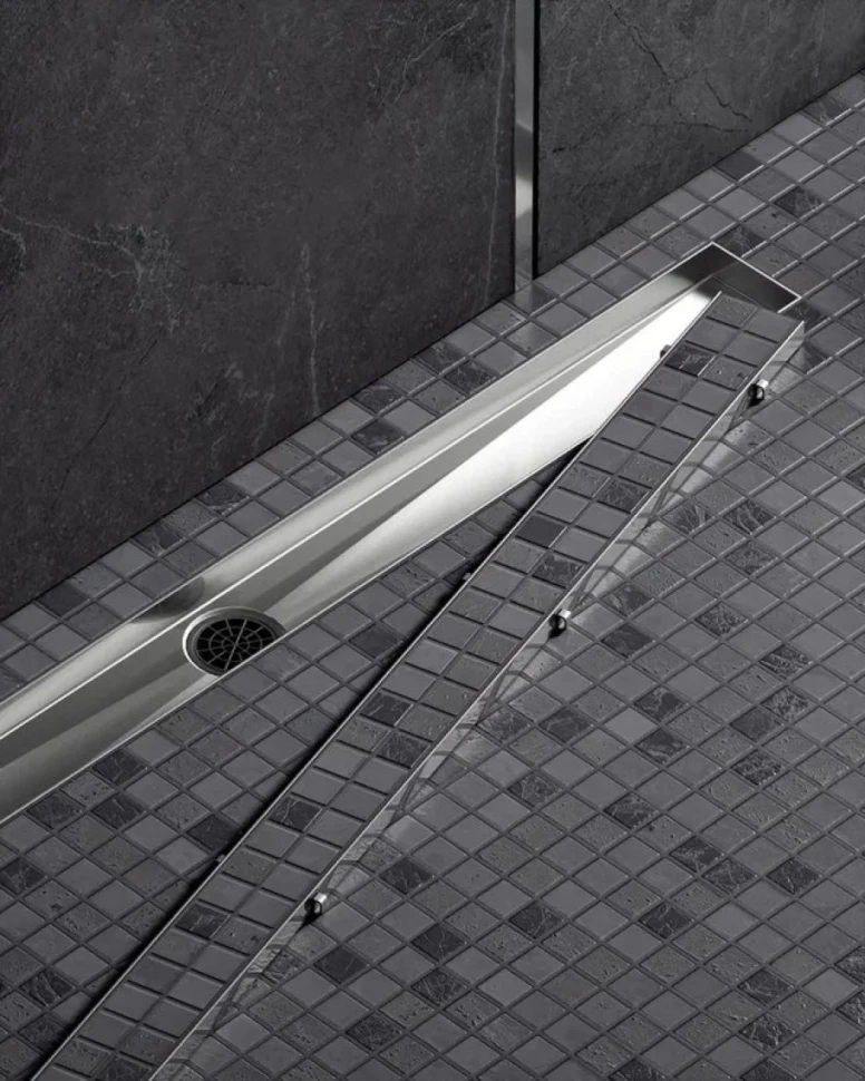 Душевой трап (лоток) Timo Drain Systems DS230210/00 1000 двусторонняя панель plate под плитку, хром