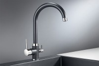 Смеситель для кухни Granula 2168, шварц
