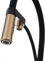 Комплект Мойка Omoikiri Daisen 78-BL черная + Смеситель Lemark Bronx LM3761BLR черный/золото с гибким изливом