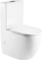 Унитаз-компакт напольный Weltwasser WW Merzbach 011GL-WT безободковый, с микролифтом, слив торнадо, белый глянцевый