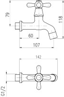 Кран Rav Slezak Morava retro MK193SM Кран Rav Slezak Morava retro MK193SM