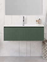 Тумба под раковину без столешницы BelBagno Uno 100 подвесная, 1 ящик, матовая еловая