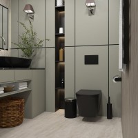 Унитаз подвесной Teymi Helmi S T40302MB с микрофлитом, безободковый, черный матовый