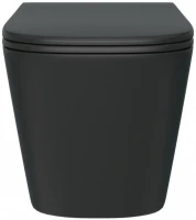 Унитаз подвесной Teymi Helmi S T40302MB с микрофлитом, безободковый, черный матовый