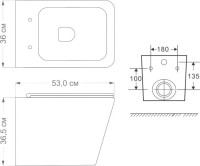 Унитаз подвесной Teymi Helmi S T40302MB с микрофлитом, безободковый, черный матовый