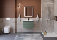 Мебель для ванной комнаты BelBagno Kraft 60 подвесная, матовая еловая, раковина bb600etl