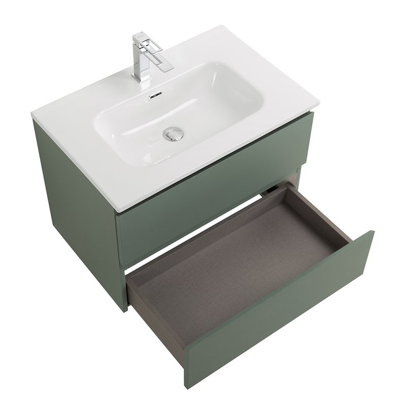 Мебель для ванной комнаты BelBagno Kraft 60 подвесная, матовая еловая, раковина bb600etl