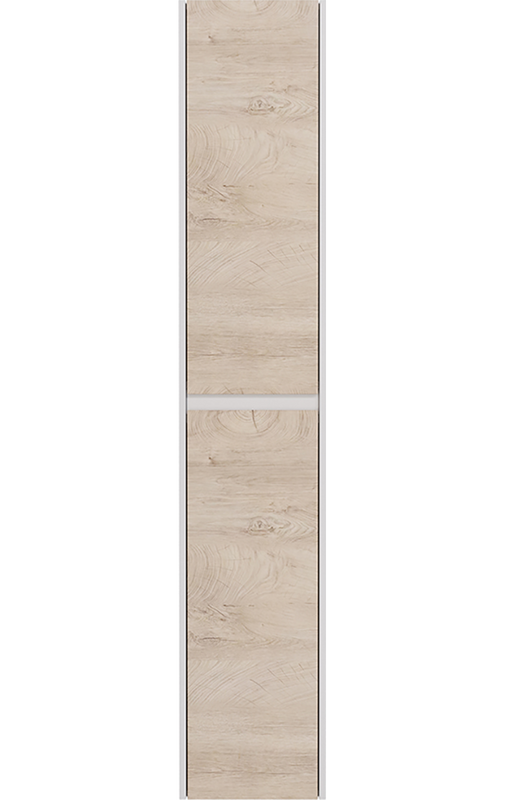 Шкаф пенал для ванной Lemark Combi дуб кантри, белый глянцевый