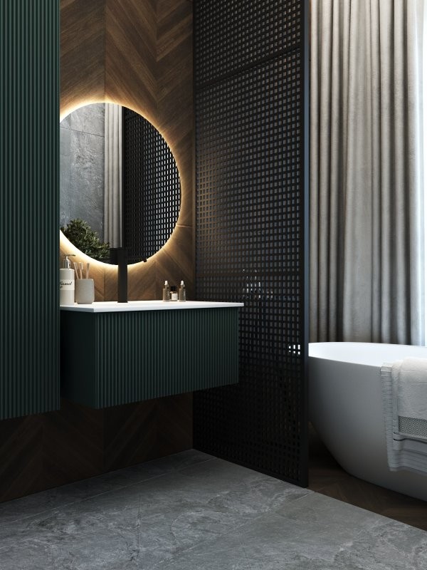 Тумба с раковиной La Fenice Terra 80 серая