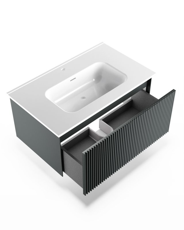 Тумба с раковиной La Fenice Terra 80 серая