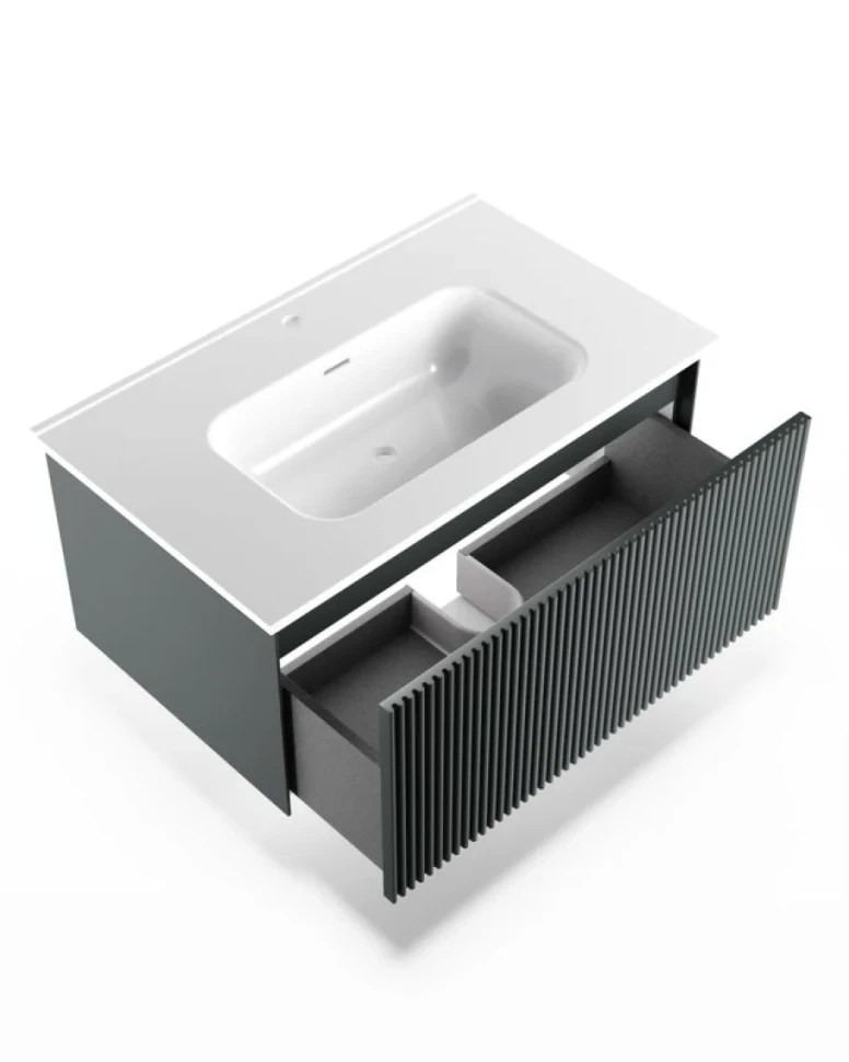Тумба с раковиной La Fenice Terra 80 серая