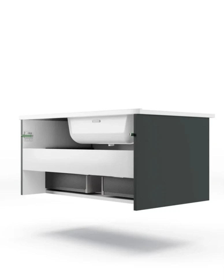 Тумба с раковиной La Fenice Terra 80 серая