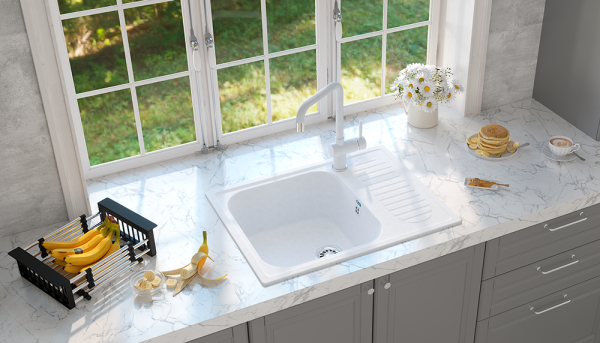 Мойка кухонная Ulgran U-202 -341 ультра-белая