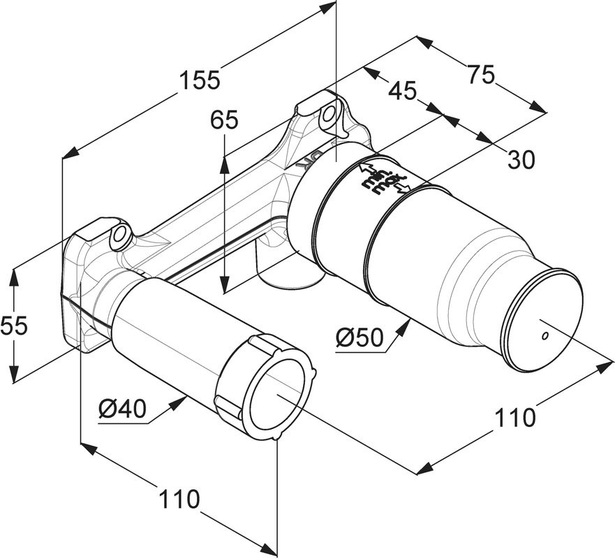 Смеситель для раковины Kludi Nova Fonte Pura 202443915 С ВНУТРЕННЕЙ ЧАСТЬЮ черный матовый