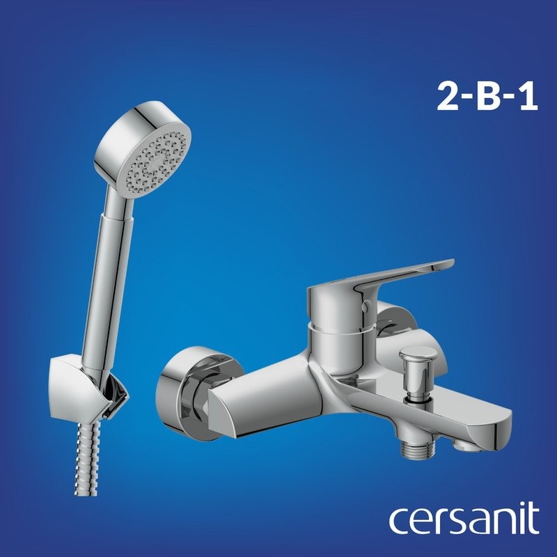 Смеситель для ванны с душем Cersanit Флавис (Flavis) 64509 хром