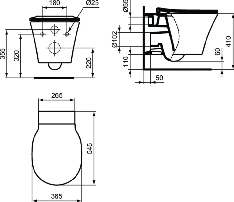 Комплект Ideal Standard Connect Air K819501PA15