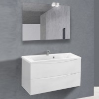 Мебель для ванной комнаты Vincea Mia 90 белая глянцевая