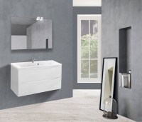Мебель для ванной комнаты Vincea Mia 90 белая глянцевая