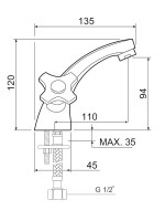 Смеситель для раковины РМС SL115 161 Смеситель для раковины РМС SL115 161