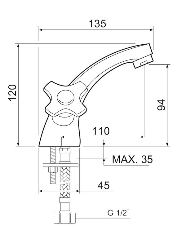 Смеситель для раковины РМС SL115 161
