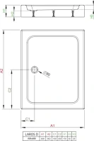 Поддон для душа Radaway Laros D 80x90 Поддон для душа Radaway Laros D 80x90