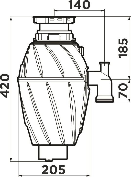Комплект Мойка Omoikiri Sakaime 60-2-BL чёрная + Измельчитель Nagare 750