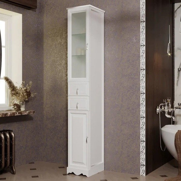 Шкаф пенал для ванной Opadiris Риспекто 30 L, белый