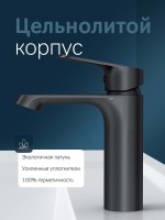 Смеситель для раковины AM.PM Func F8F02122 черный матовый Смеситель для раковины AM.PM Func F8F02122 черный матовый