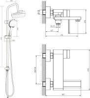 Душевой комплект Orange Splito Splito M36-944cr