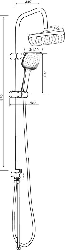 Душевой комплект Orange Splito Splito M36-944cr