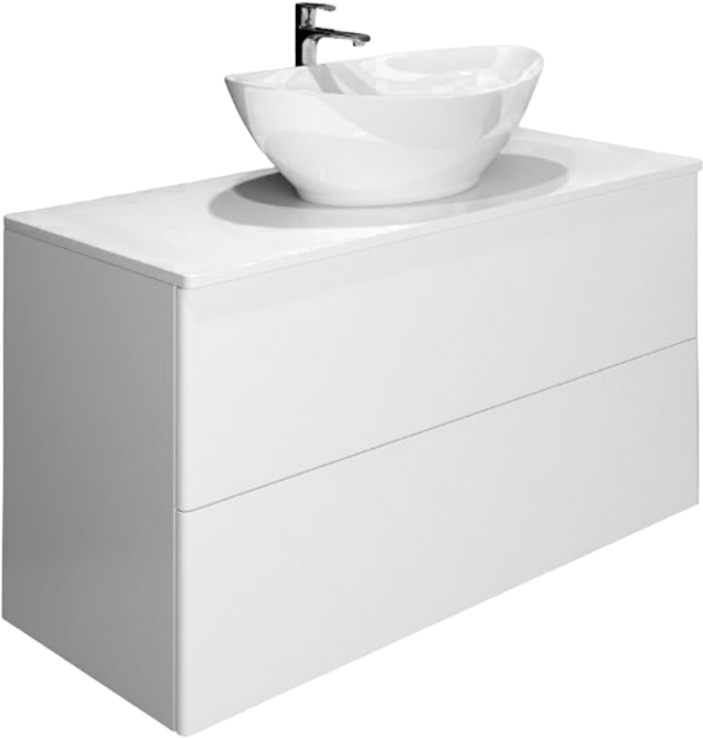 Тумба под раковину Orange Otto 100 белый глянец