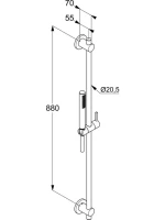 Душевой гарнитур Kludi Nova Fonte Puristic 2084039-15 черный