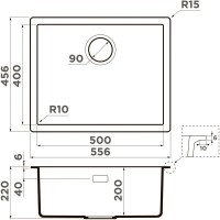Комплект Мойка Omoikiri Yamakawa 55 Integra-GR Leningrad grey + Измельчитель Nagare slim 1250