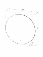 Зеркало круглое CONTINENT Led Ajour 65 см, сенсорное, с теплой подсветкой