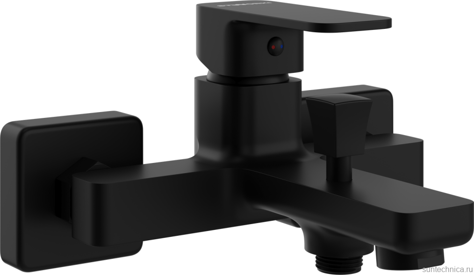 Смеситель для ванны с душем STWORKI Мосс S43100BK матовый чёрный