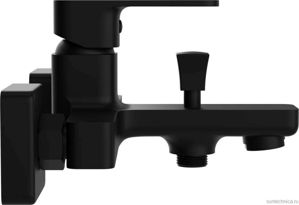 Смеситель для ванны с душем STWORKI Мосс S43100BK матовый чёрный