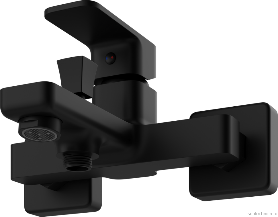 Смеситель для ванны с душем STWORKI Мосс S43100BK матовый чёрный