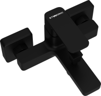 Смеситель для ванны с душем STWORKI Мосс S43100BK матовый чёрный