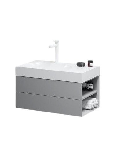Тумба с раковиной Ravak Lite SD 80 R дымчато-серая
