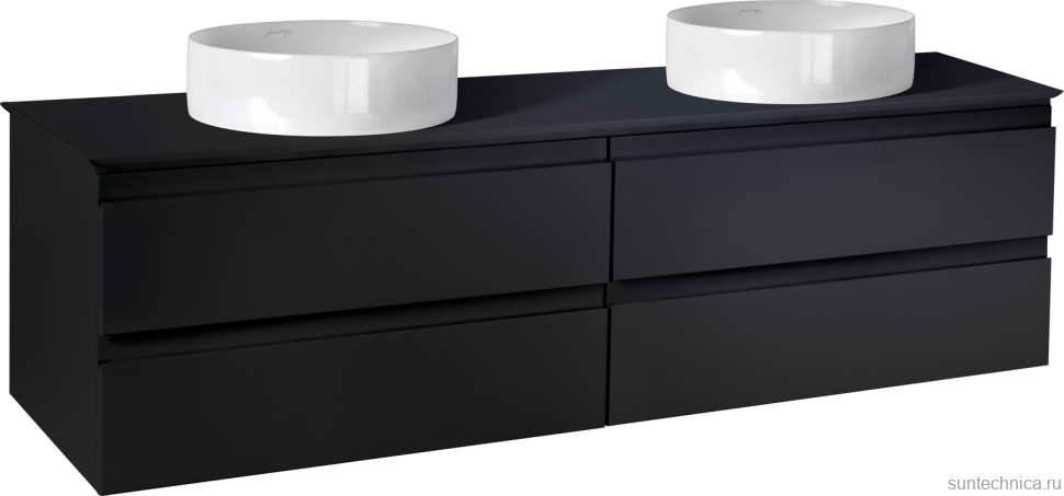 Мебель для ванной комнаты Jacob Delafon Madeleine 120 черная матовая, с подсветкой