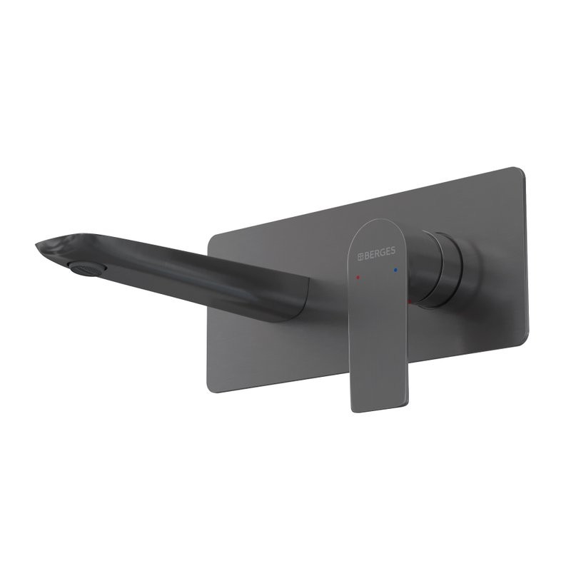 Смеситель для раковины Berges Ventas S 076013 С ВНУТРЕННЕЙ ЧАСТЬЮ, оружейная сталь